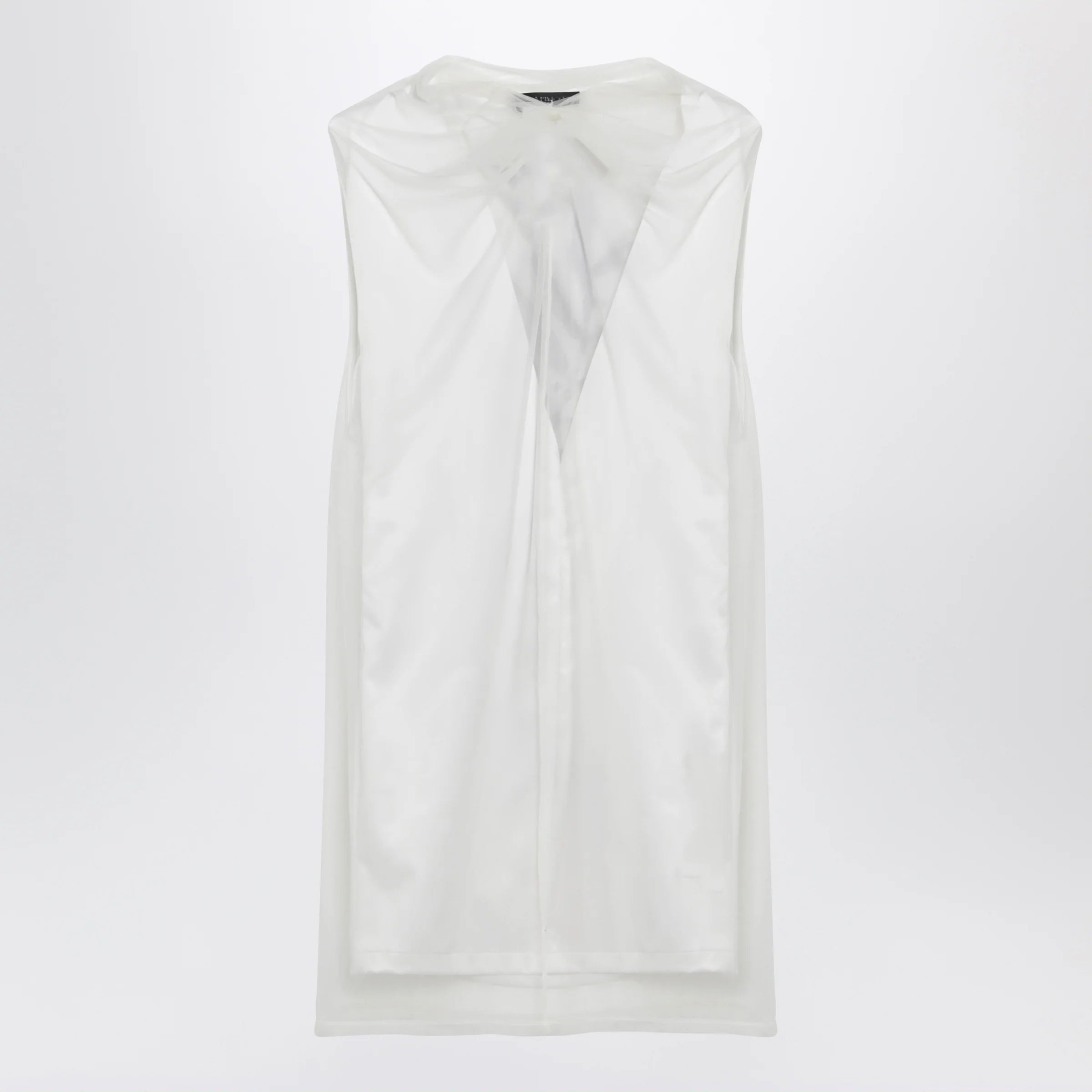 Sportmax White double-layer dress in satin and tulle