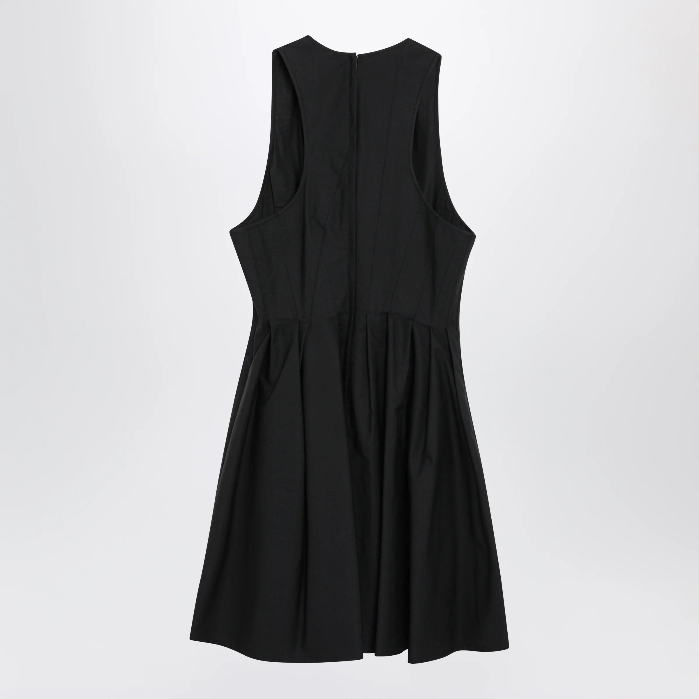 Sportmax Sleeveless short cotton dress in black