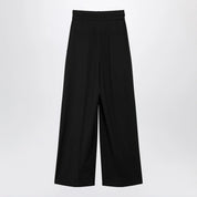 Sportmax Black wide-leg stretch-wool trousers