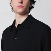 Séfr Sense black wool-blend crêpe shirt