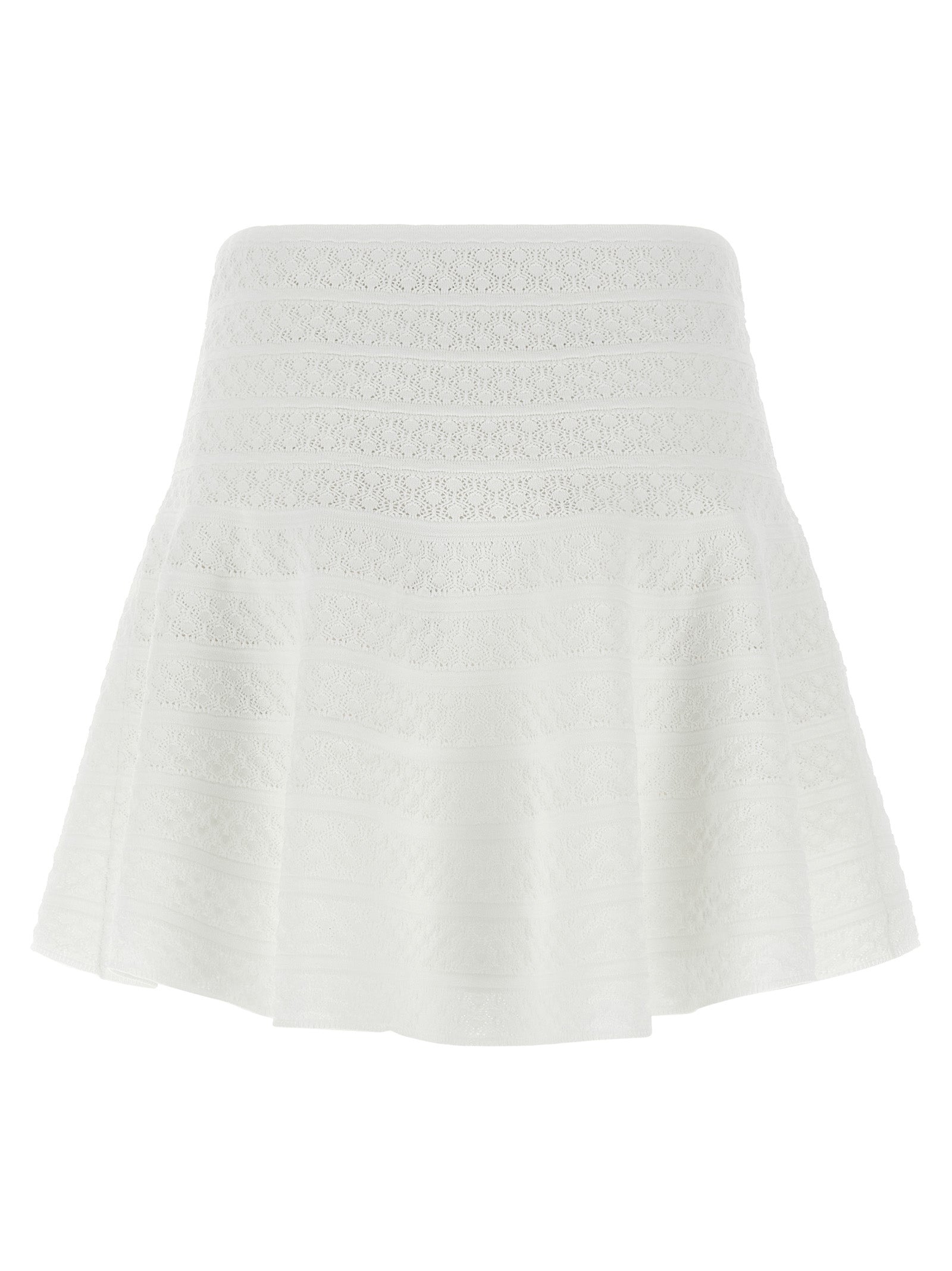 Self Portrait Pointelle Knit Mini Skirt