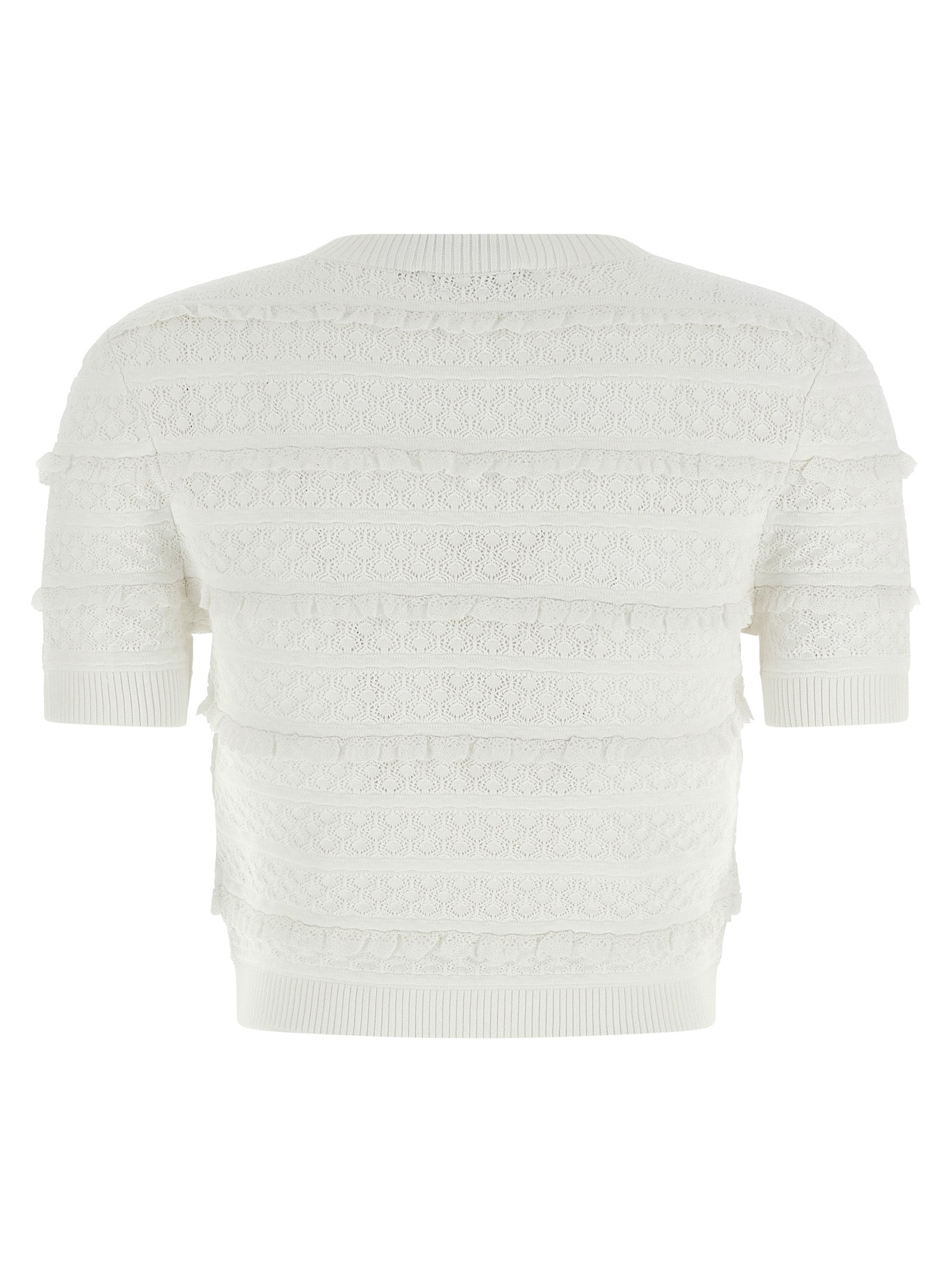Self-Portrait Pointelle Knit Top