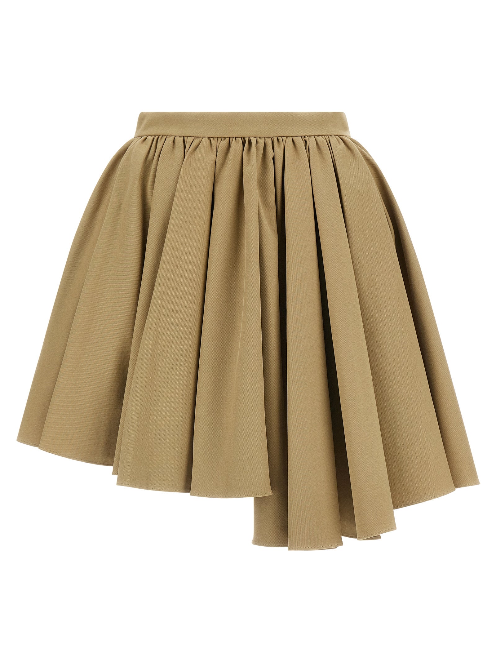 Self‑Portrait Asymmetrical Skirt — Mini Skirt in Beige