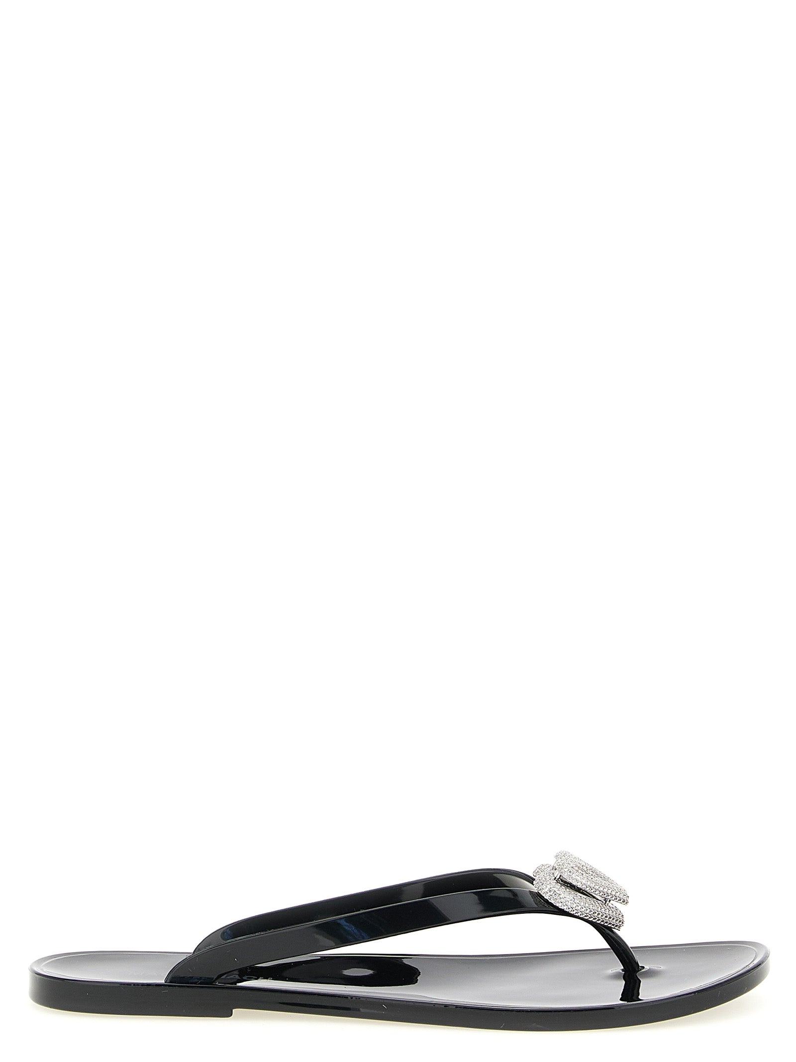 Mach & Mach Double Heart Sandals — Black Women’s Sandals