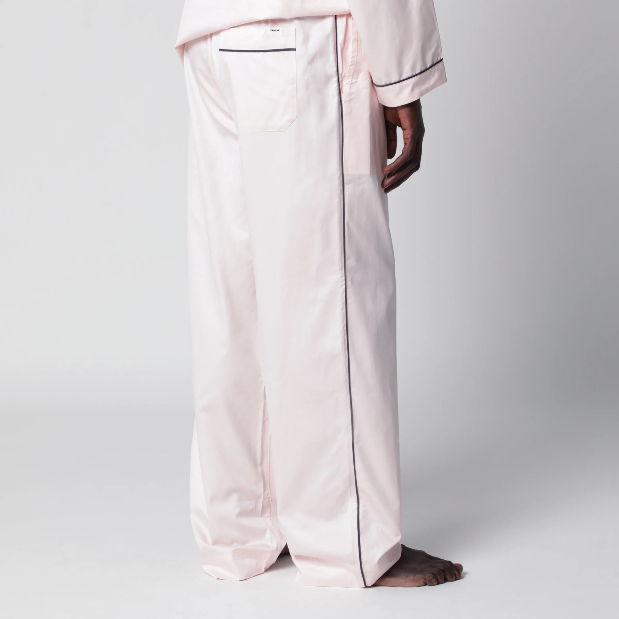 Tekla Light Pink Pajama Trousers — Men's Organic Cotton