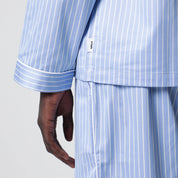 Tekla Light Blue Pajama Shirt — Men's Stripe Shirt