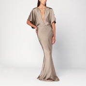 Long Obie Satin Jersey Dress — Norma Kamali