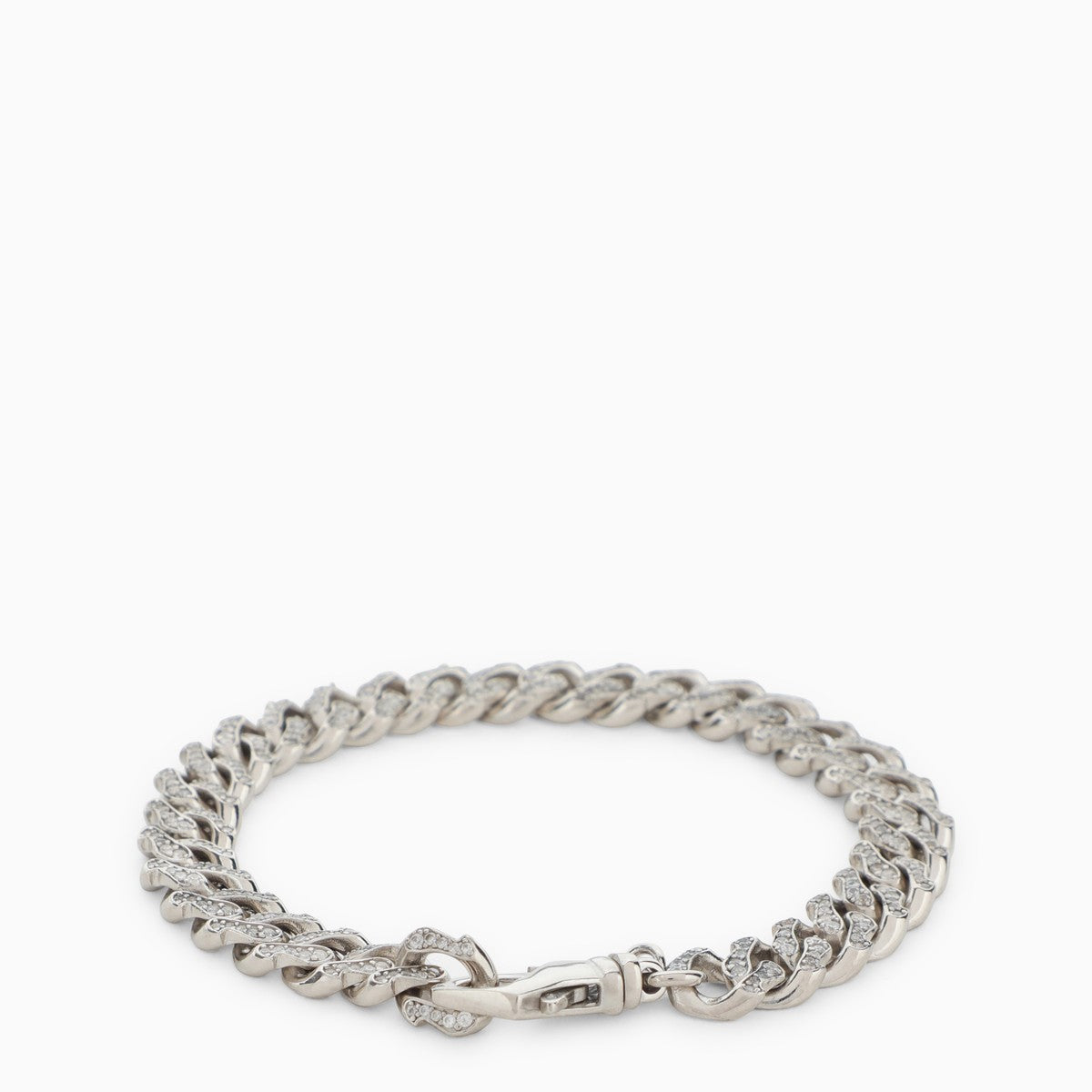 Emanuele Bicocchi sterling silver 925 crystal chain bracelet