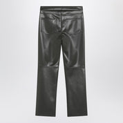 S Max Mara dark green trousers in coated fabric