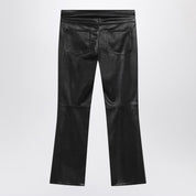 S Max Mara black coated trousers — tailored cropped fit