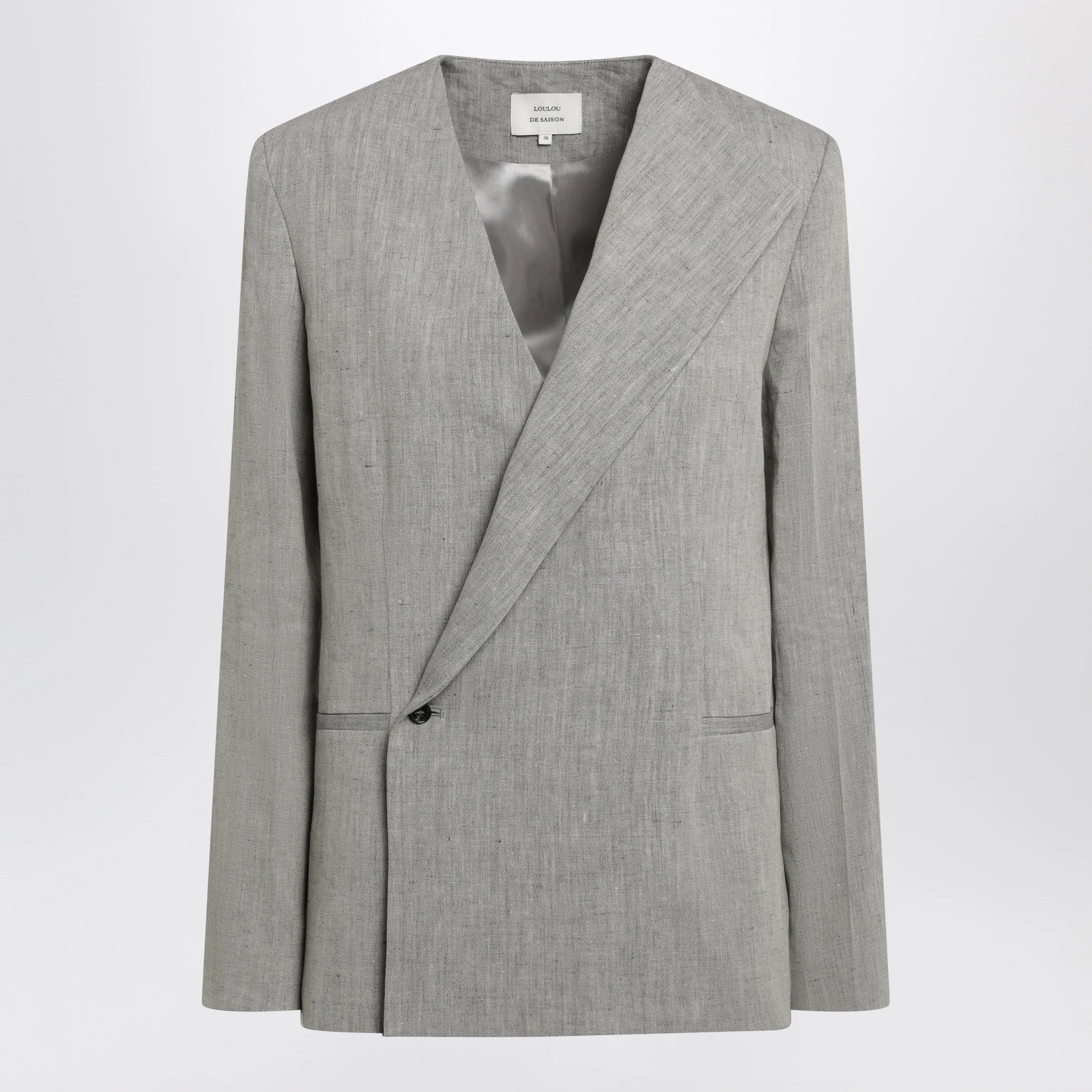 LouLou De Saison Suna Asymmetric Tailored Jacket — Grey