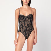 Norma Kamali Black lace bodysuit — Sleek, Wear-anywhere Top