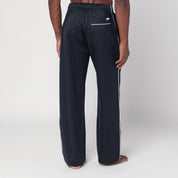Tekla Blue/white pyjama trousers in organic cotton