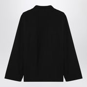 Tekla Black pyjama shirt in organic cotton