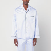 Tekla light blue pyjama shirt in organic cotton