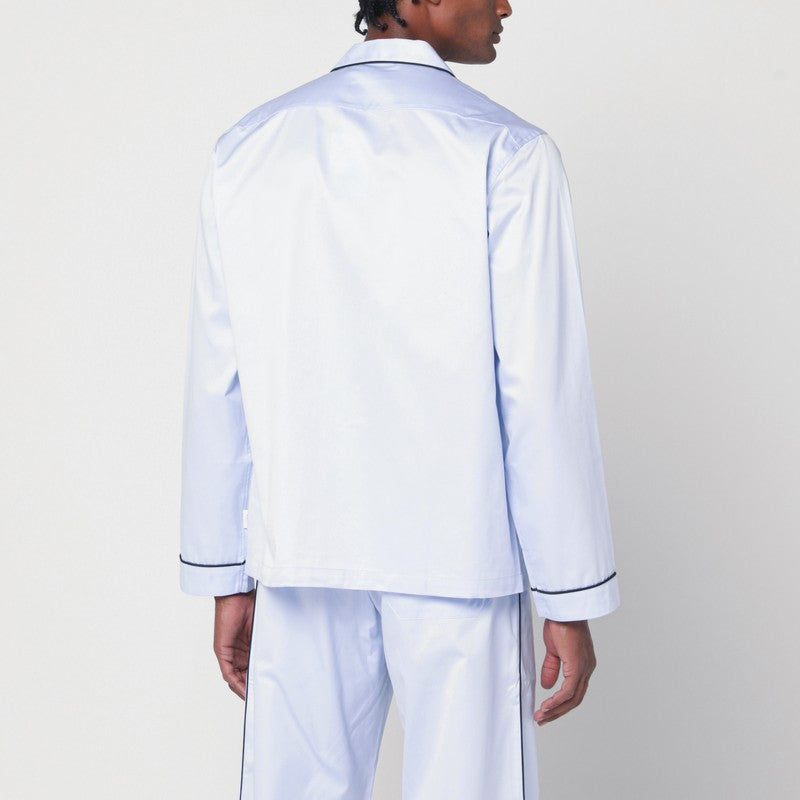 Tekla light blue pyjama shirt in organic cotton