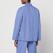 Tekla striped blue pyjama shirt in organic cotton