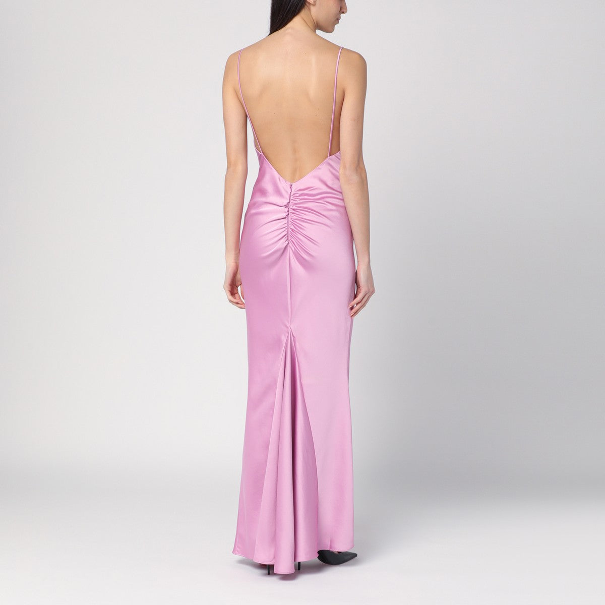 Peony Colour Dress with Back Draping — The Andamane