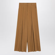 Yellow ochre trouser skirt in viscose — The Andamane
