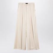 The Andamane Ivory Trouser Skirt — Sculpted Ivory Trousers