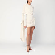 THE ANDAMANE Xenia ivory mini dress