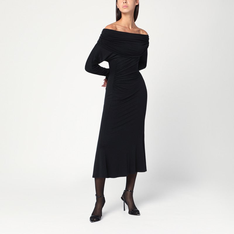 Vestido midi Zoe de Andamane en jersey de viscosa negro