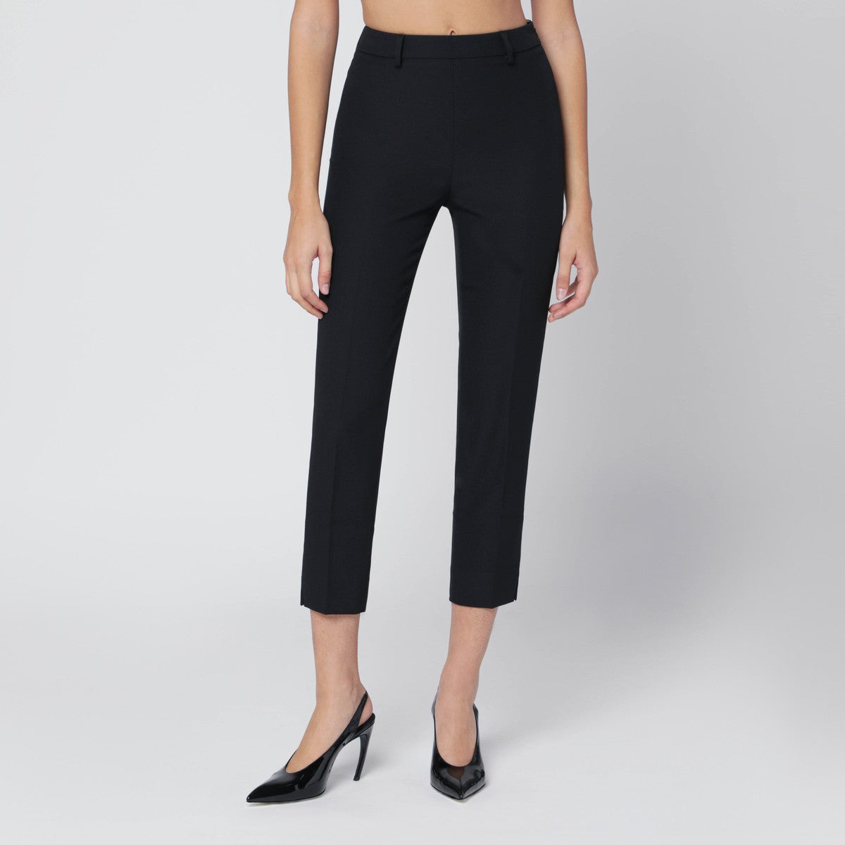 Black Yacinta Capri Trousers in Crêpe