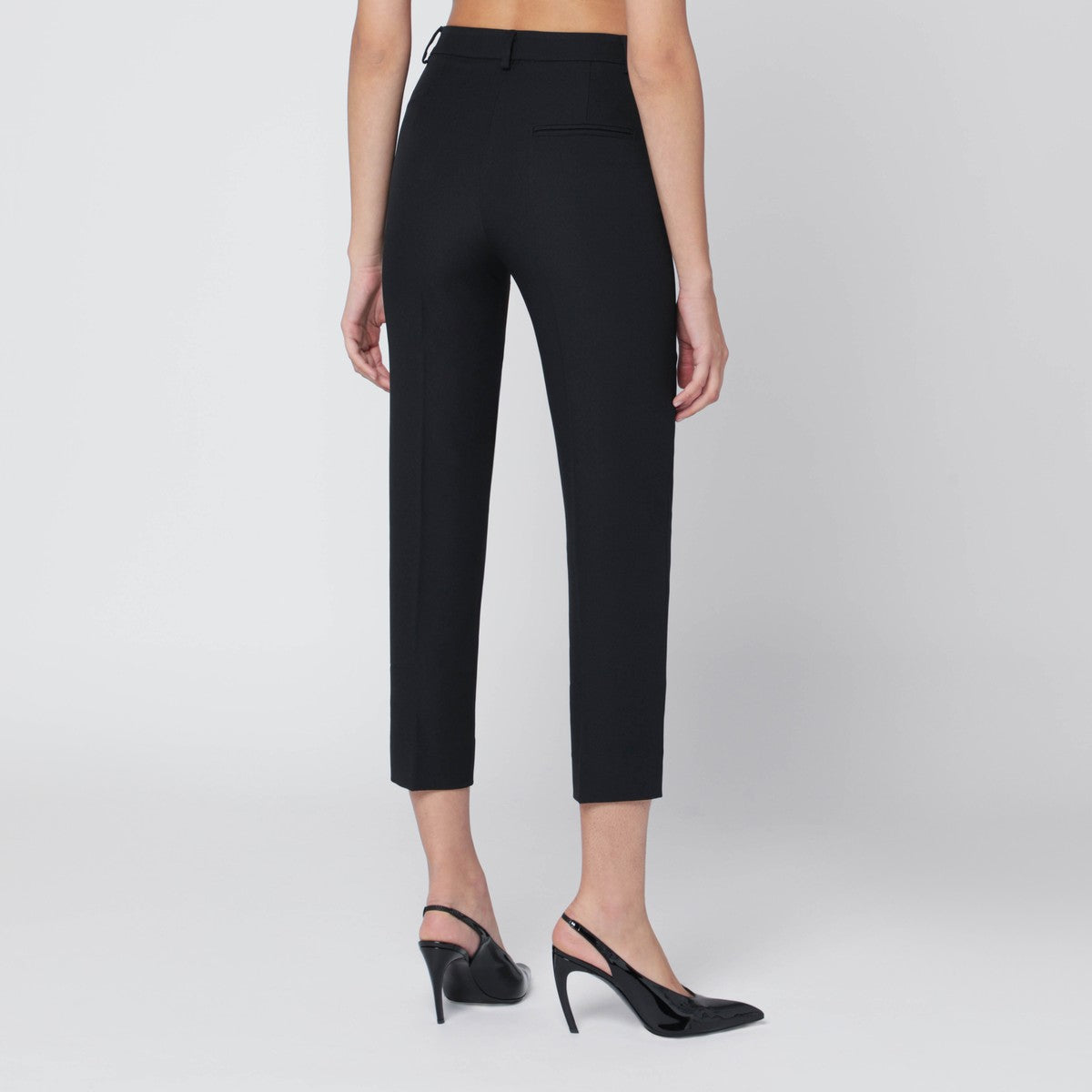 Black Yacinta Capri Trousers in Crêpe
