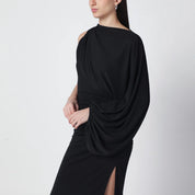 THE ANDAMANE Black Selene one-shoulder long dress