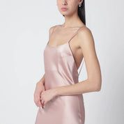 THE ANDAMANE Peony-coloured Ninfea dress with back draping