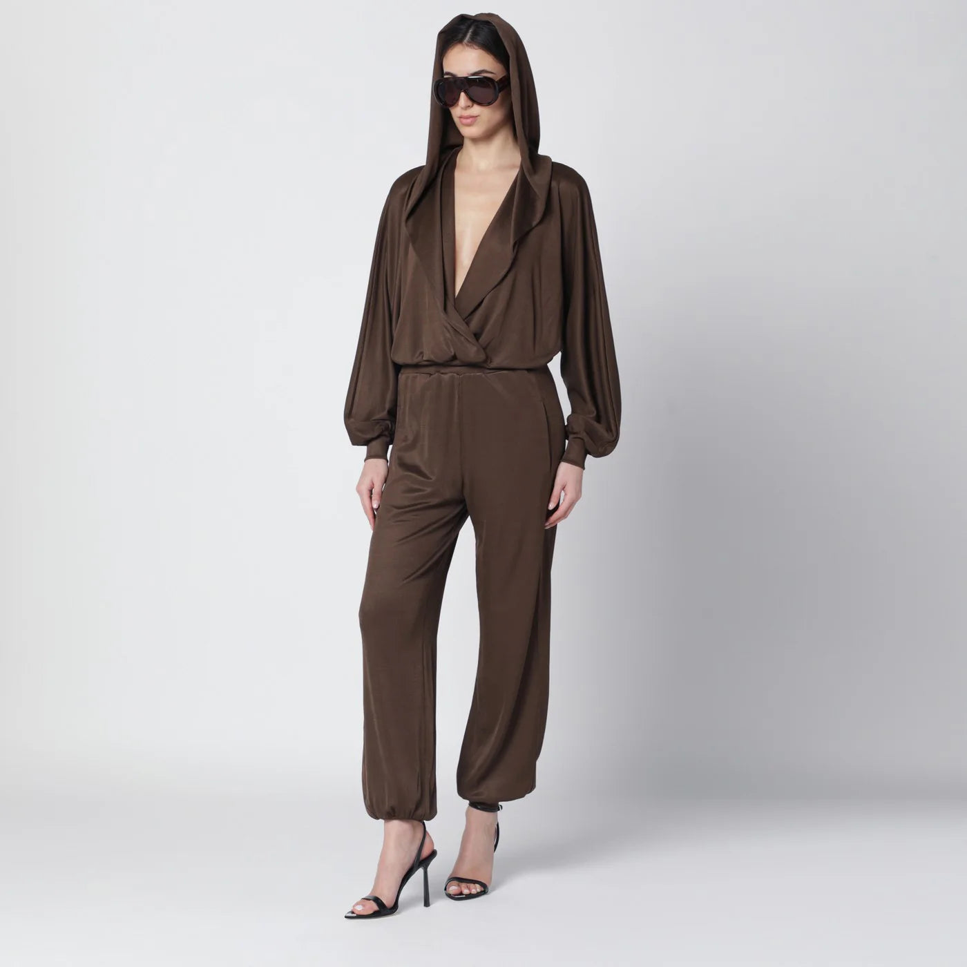 THE ANDAMANE Grace knit set in Chocolate