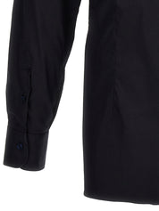 Barba Poplin Shirt for Men — Blue Cotton Blend