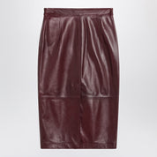 Bordeaux Nappa Leather Pencil Skirt — Max Mara Studio
