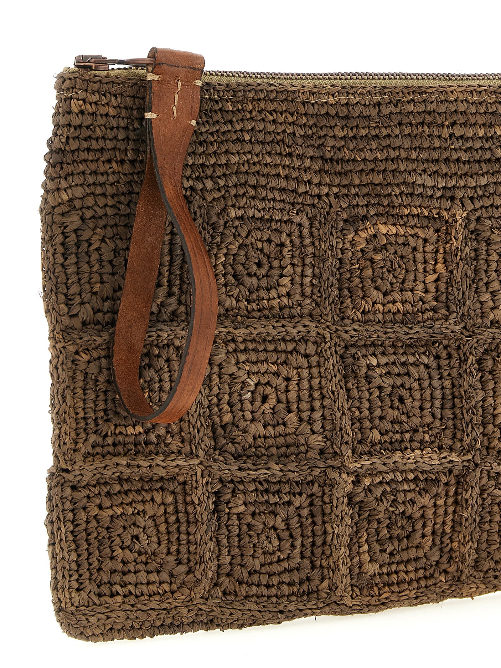 Ibeliv Tanala Crochet Raffia Clutch – Brown | Ibeliv
