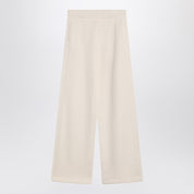 Max Mara white cotton‑silk wide‑leg trousers
