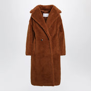 Max Mara Teddy Bear Icon coat in brown alpaca and wool