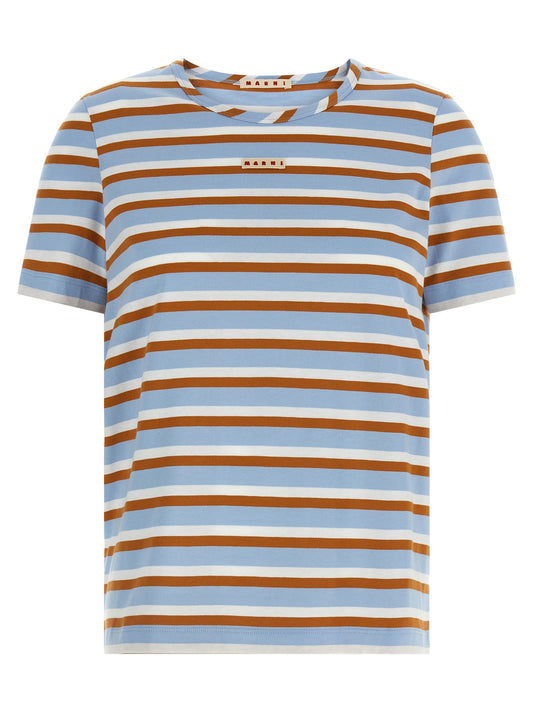 Marni Logo Patch T‑shirt — Multicolor Topwear for Women