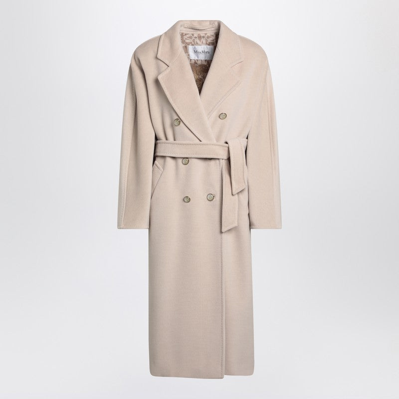 Max Mara beige double-breasted coat in wool and cashmere