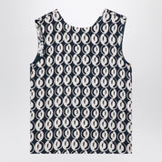 MAX MARA TIMELESS Reversible blue sleeveless top in silk twill