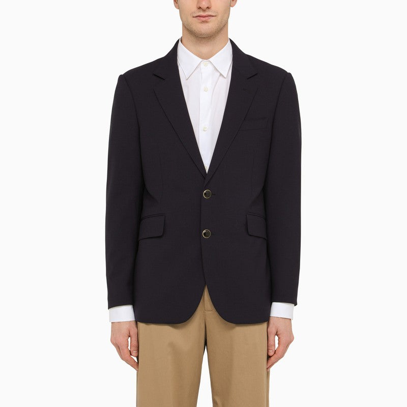 PT Torino Navy Blue Single‑Breasted Wool‑Blend Jacket
