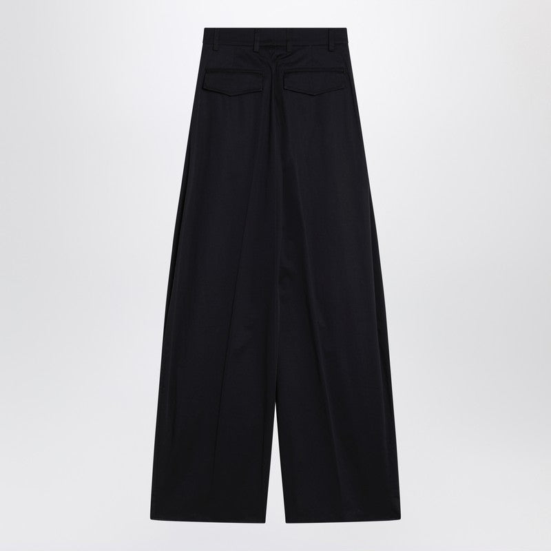 TheLatest Wide night blue Billie trousers in cotton