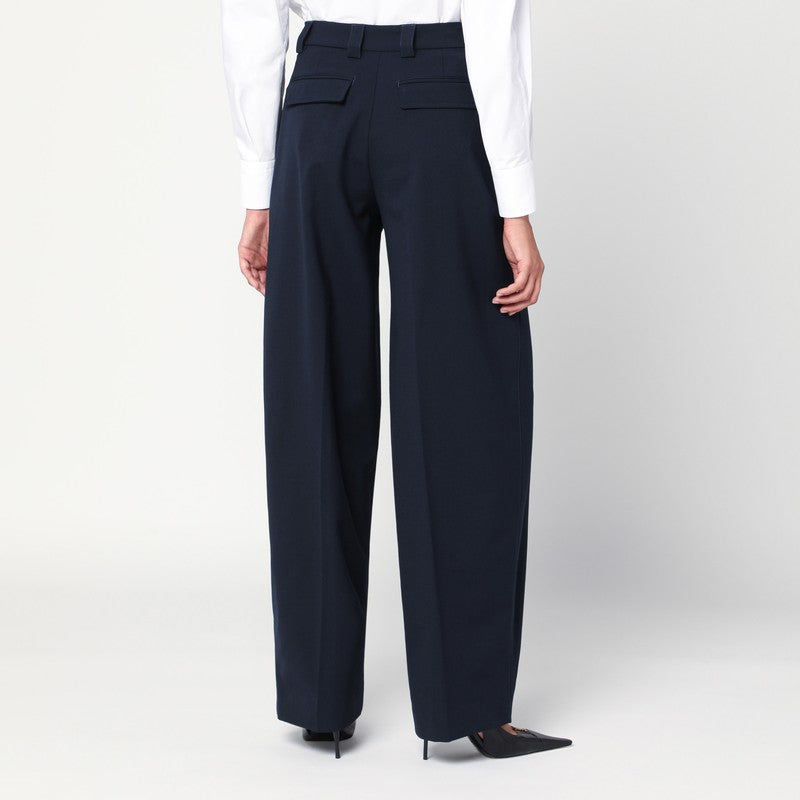 TheLatest Midnight blue wool blend trousers