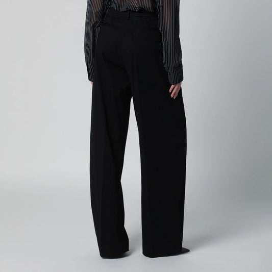 TheLatest Black cotton palazzo trousers