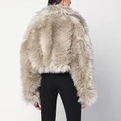 TheLatest Short ice-white faux fur coat