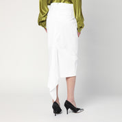 TheLatest White cotton midi skirt