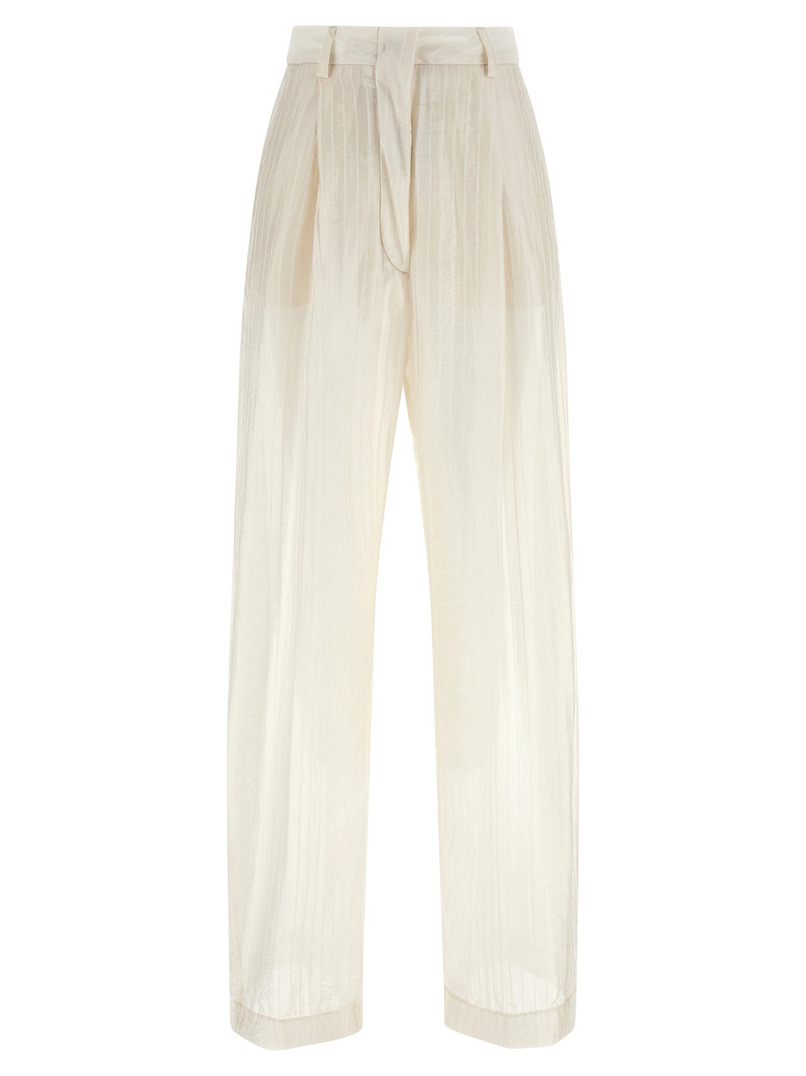 TheLatest Billie Pants — Beige Wide-Leg Trousers