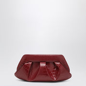 Clutch THEMOIRè Emera en efecto cocodrilo color ciruela