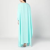 Taller Marmo Aqua Blue Mila Dress — Viscose Crêpe Cady