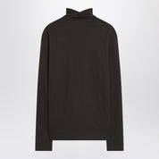 Lemaire Brown turtleneck with integrated scarf