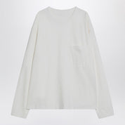 Lemaire White cotton-linen jumper
